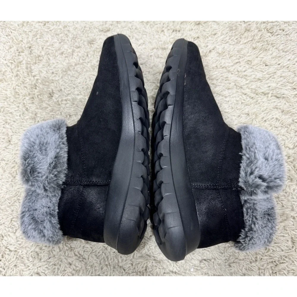 Skechers On The Go Joy Black Winter Faux Fur Lined Comfort Boots Women's‎ 9 Warm